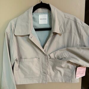 Avec Les Filles Women's Stone Utility Jacket. Alipine Tapestry